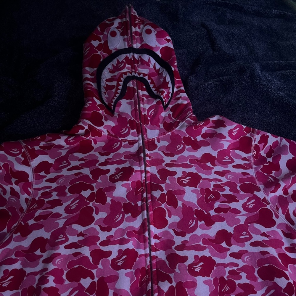 Pink Shark Bape Zip Up